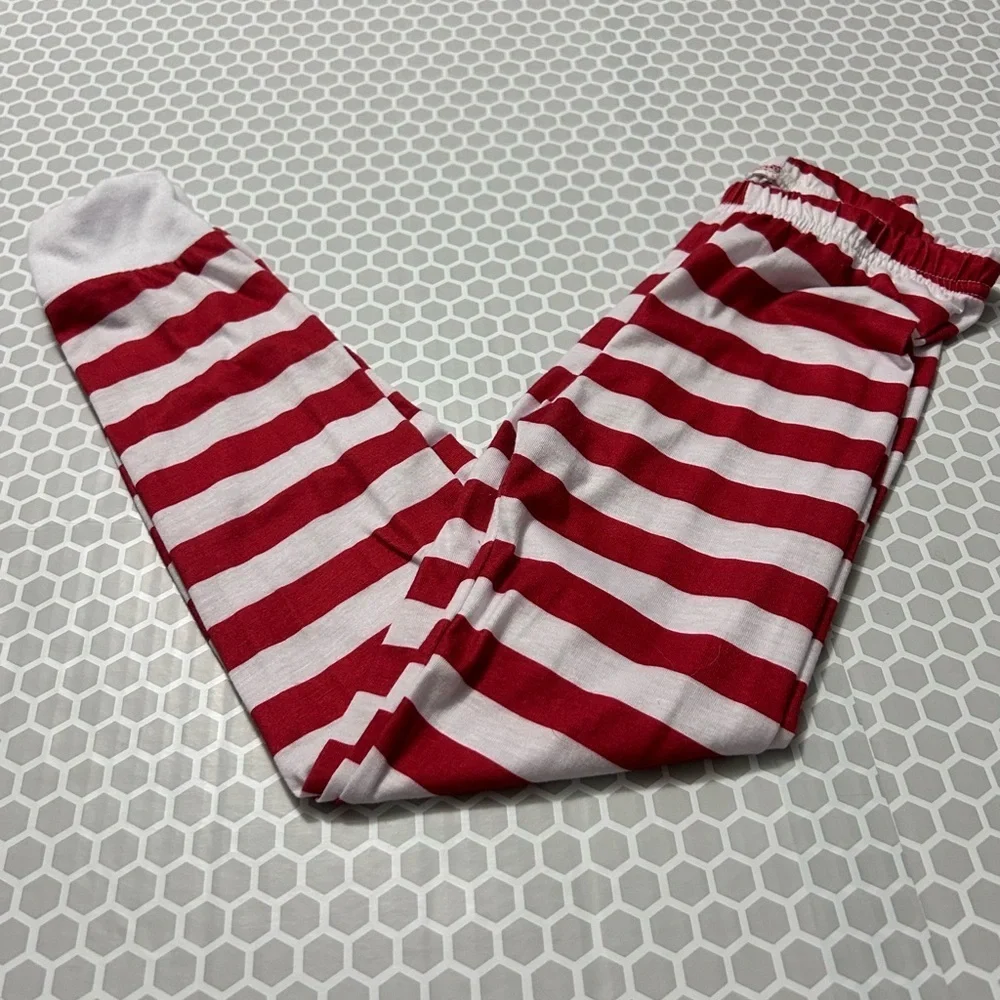My Fav Classic Red and White Striped Kids Pajama Set Size 7